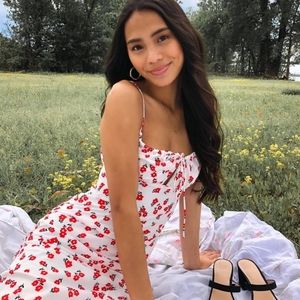 Stefania floral midi dress